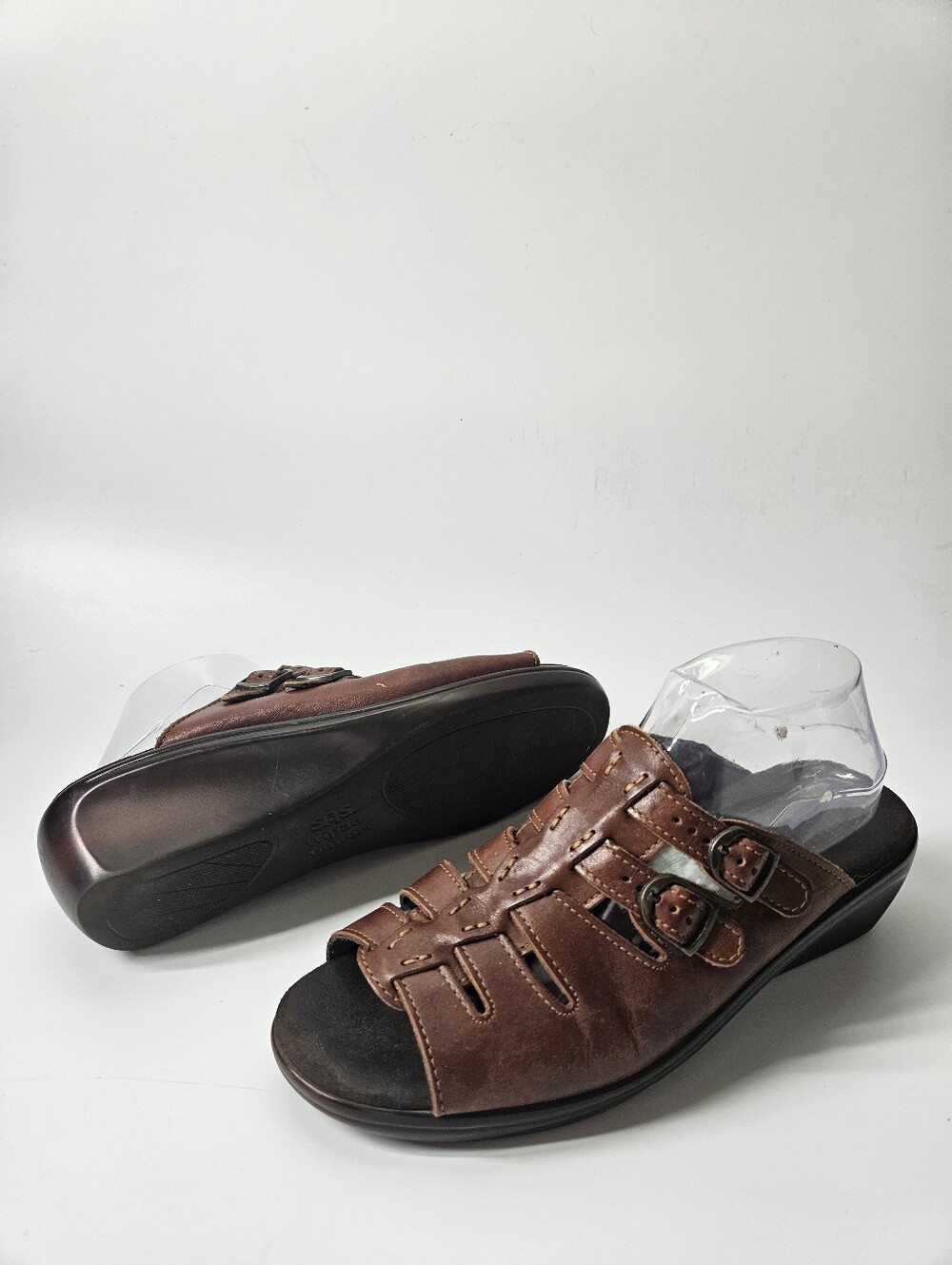 SAS Tripad Comfort Sandals Buckles Open Toe Brown Sz 9.5